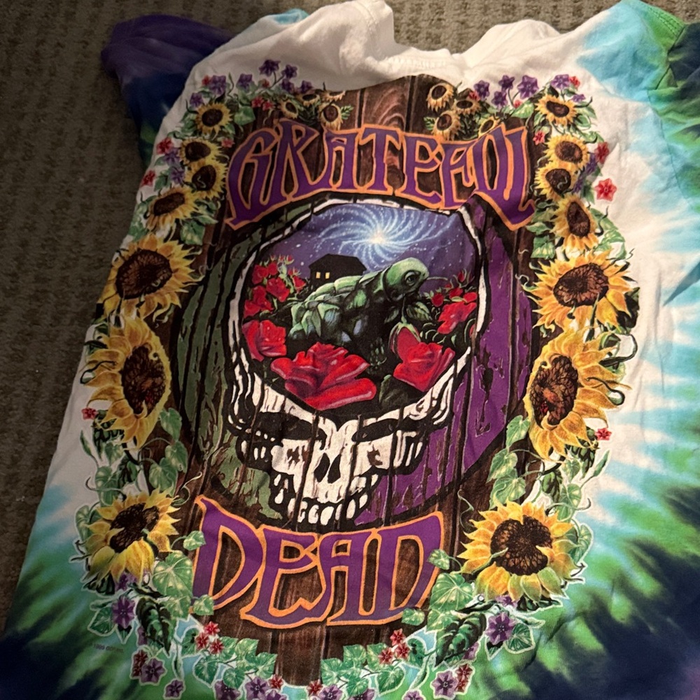 Liquid Blue Grateful Dead Tie-Dye Muscle Tee - Multicolor